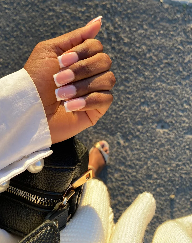 Classic French Tip Acrylics